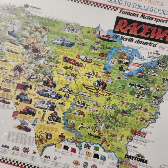 Famous Motorsport Raceways Artmap Jigsaw Puzzle 550 Pieces 18"x24" New NIB - Picture 3 of 5